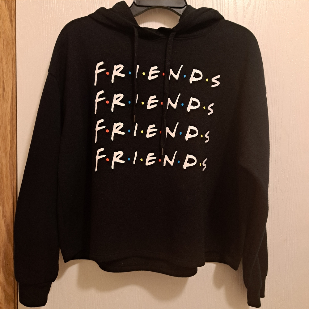 Friends TV Show Logo Black Hoodie Women's/Men's Pullover Sweatshirt Graphic Top